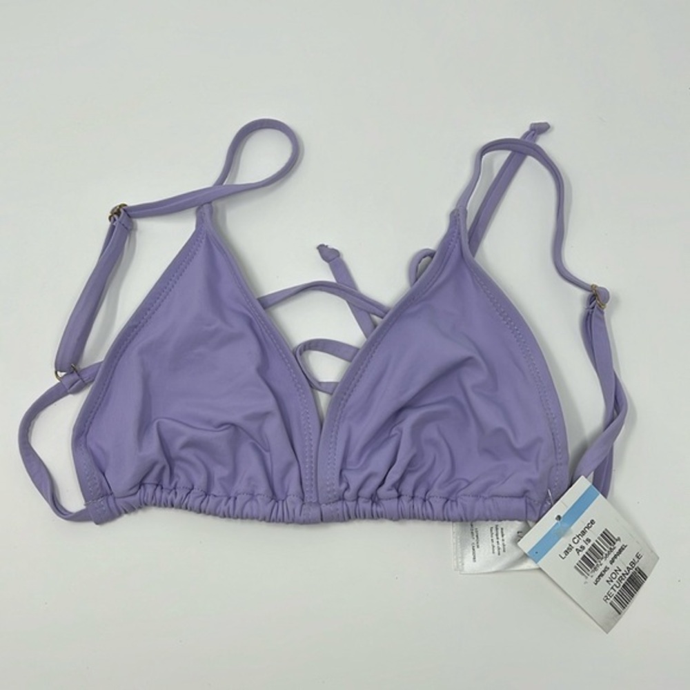 We wore what lilac triangle swim suit bikini | Large